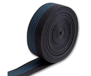 IPEA Sangle élastique pour Canapé, Chaises, Tapisserie - [ 10 Mètres ] - Made in Italy - Corde de Serrage pour Assise et Dossier - Fauteuil - élastique 40% - Largeur 50 mm - Noir
