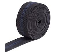 IPEA Sangle élastique pour Canapé, Chaises, Tapisserie, Fauteuil - 10 Mètres de Longueur - Corde de Serrage pour Assise et Dossier - élasticité 50% - Noir - Largeur 50 mm