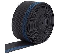 IPEA Sangle élastique pour Canapé, Chaises, Tapisserie, Fauteuil - 10 Mètres de Longueur - Corde de Serrage pour Assise et Dossier - élastique 70% - Largeur 70 mm - Noir
