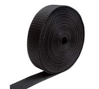 IPEA Sangle et Sacs pour Sacs à Dos de 20 mm Noir - 10 mètres - Corde Multifonction en Nylon pour Couture, Sport, Ceintures, Harnaisbagages, Bricolage - Large 2 cm