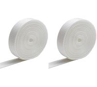 IPEA Sangle Rigide en Nylon pour Sac à Dos et Sacs - 10 Mètres de Longueur - Corde Multi-usages pour Couture, Sport, Bagages, Bricolage - Largeur 40 mm - Couleur Blanc - 4 cm BS0906440/01 (Lot de 2)