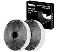 IPEA Scratch Autocollant Double Face Noir - 5 MÈTRES - Bandes Agrippantes Adhésives - 5 Mètres - Bande Adhésive Multifonctions Extra Forte pour Bricolage - Pour Fixation d'Objets, Moustiquaire, Tapis
