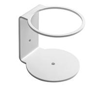 IPEA Support Mural en Fer monté pour Gel désinfectant Savon Distributeur Bouteilles - Blanc - Hauteur 90 mm