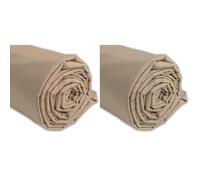 IPEA Tissu en Popeline de Coton Beige - 200 cm x 150 cm - Made in Italy - Coton pour Couture, Vêtements, Doublures, Décoration, Accessoires, Patchwork, - Tissu Toile pour Coudre (Lot de 2)