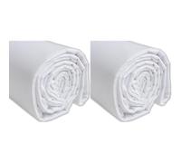 IPEA Tissu en Popeline de Coton Blanc - 200 cm x 150 cm - Made in Italy - Coton pour Couture, Vêtements, Doublures, Décoration, Accessoires, Patchwork, - Tissu Toile pour Coudre (Lot de 2)