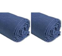 IPEA Tissu en Popeline de Coton Bleu Avion - 200 cm x 150 cm - Made in Italy - Coton pour Couture, Vêtements, Doublures, Décoration, Accessoires, Patchwork, - Tissu Toile pour Coudre (Lot de 2)