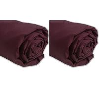 IPEA Tissu en Popeline de Coton Bordeaux - 200 cm x 150 cm - Made in Italy - Coton pour Couture, Vêtements, Doublures, Décoration, Accessoires, Patchwork, - Tissu Toile pour Coudre (Lot de 2)