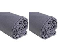 IPEA Tissu en Popeline de Coton Gris - 200 cm x 150 cm - Made in Italy - Coton pour Couture, Vêtements, Doublures, Décoration, Accessoires, Patchwork, - Tissu Toile pour Coudre (Lot de 2)