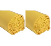 IPEA Tissu en Popeline de Coton Jaune - 200 cm x 150 cm - Made in Italy - Coton pour Couture, Vêtements, Doublures, Décoration, Accessoires, Patchwork, - Tissu Toile pour Coudre (Lot de 2)