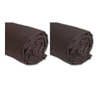 IPEA Tissu en Popeline de Coton Marron - 200 cm x 150 cm - Made in Italy - Coton pour Couture, Vêtements, Doublures, Décoration, Accessoires, Patchwork, - Tissu Toile pour Coudre (Lot de 2)