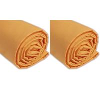 IPEA Tissu en Popeline de Coton Orange - 200 cm x 150 cm - Made in Italy - Coton pour Couture, Vêtements, Doublures, Décoration, Accessoires, Patchwork, - Tissu Toile pour Coudre (Lot de 2)