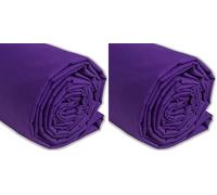 IPEA Tissu en Popeline de Coton Violet - 200 cm x 150 cm - Made in Italy - Coton pour Couture, Vêtements, Doublures, Décoration, Accessoires, Patchwork, - Tissu Toile pour Coudre (Lot de 2)