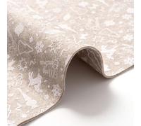 IPEA Tissu Feutre de Noël gris - Grande découpe 180 x 100 cm - Fabriqué en Italie - Feutre doux avec motif de Noël pour décorations, accessoires, vêtements, créations, couches de couture