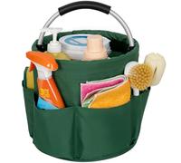 IPEB Organiseur de nettoyage pliable avec poignée - Seau de nettoyage - Sac à outils de nettoyage multi-poches pour nettoyeurs et femmes de ménage, vert