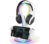 iPega P5P23 Support RGB rechargeable pour lecteur à distance Playstation Portal avec support pour casque d'écoute Blanc