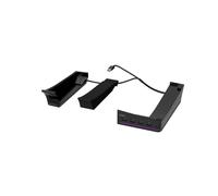 Ipega pour Console PS5 SLIM Support de Rangement Horizontal Portable avec 4 USB Lumières Colorées RVB Support Plat, Noir