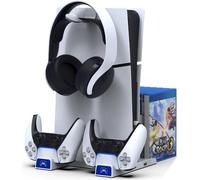 iPega Support de charge multifonctionnel pour PS5 Slim Blanc