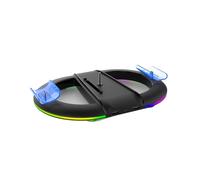 Ipega Support Vertical PG-P5S045 pour PS5 Slim/Pro, Station D'Accueil Multifonction avec Éclairage RGB, Crochet pour Casque et Chargement de Deux