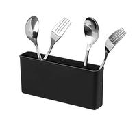 iPEGTOP Égouttoir à couverts avec crochets - Solution de rangement pour couverts de cuisine, égouttoir à vaisselle, noir