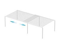 iPEGTOP Étagère de rangement extensible pour congélateur, 2 étagères à épices antirouille réglables, organisateur de cuisine, comptoir, réfrigérateur, garde-manger, étagère économiseur d'espace