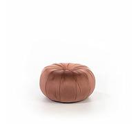 iperbriko Pouf Design Velours métal Rose Antique 36 x 36 x 30 cm, Toile polyuréthane, Media