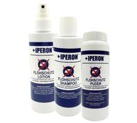 IPERON® Anti-Puces Trio - 200 ml de lotion, 200 ml de shampooing & 100 g de poudre en kit