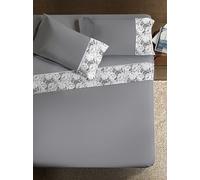 Ipersan Parure de Lit Armonie Classic Elegance Couleur Gris 260x290 cm.
