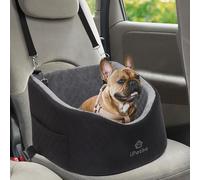 iPetba Siège auto pour chiens de petite taille - En mousse à mémoire de forme - Lavable - Pour chiens de taille moyenne pesant jusqu'à 13,6 kg - Noir