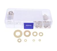 Ipetboom 1 boîte Boîte de Rondelles Plates Cuivre Assortiment pour Fixations Sécurisées et Répartition Uniforme Charge et Facile à Installer