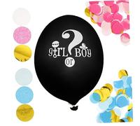 Ipetboom 1 ensemble Ballons Latex pour de Genre Confettis pour Fête de Décorations Élégantes pour Annonce Garçon ou Fille avec Rose et Bleu