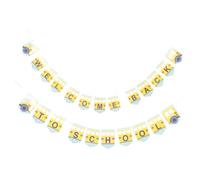 Ipetboom 1 Ensemble Bannière de Bienvenue pour Rentrée Scolaire Décoration Accrocheuse Welcome Back To School pour Salles de Classe et Événements Résistante Décoloration et Aux Déchirures