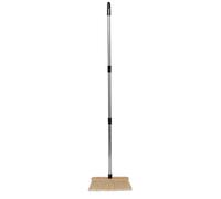 Ipetboom 1 Ensemble de balais pour Le Balayage intérieur : Balai de Jardin en Bambou avec Manche en métal - balayeuse d'extérieur à Poils durs pour terrasse, Cour, Tapis et parquets.
