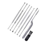 Ipetboom 1 Ensemble Jeu De -oreilles Scoop Cérumen La Cire Outil Nettoyeur Cueilleur Kit De Suppression De Lames D'oreille Dissolvant Silver Acier Inoxydable