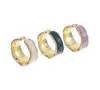 Ipetboom 1 Jeu Bague Fille Anneaux Mariage Bijoux Filles Empiler Femme Gemstone Gala Rings Buanderie Decoration Bijoux De Doigt Rétro Décoration De Doigt Alliage De Zinc 3 Pièces