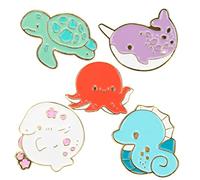 Ipetboom 1 Jeu Broches Animaux Émail De Pins Cartoon Marins Accessoires Décoratifs Pour Tenues Parfaites Pour Et Autres Occasions 5 Pièces