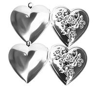 Ipetboom 1 Jeu Heart Photo Locket Charms Pendentif Forme De Cœur Avec Support Photo Pour Bijoux Personnalisables Et Diy Élégant Et Pratique Pour Et Souvenirs 2 Pièces