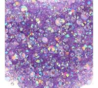 Ipetboom 1 lot de strass pour loisirs créatifs : strass plats en résine gélifiée de 2 à 6 mm - breloques à ongles à dos plat pour bricolage, maquillage, gobelets, scrapbooking, étuis de