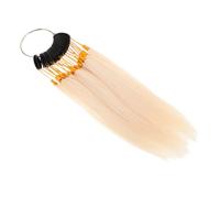 Ipetboom 1 Lot D'échantillons De Couleur De Cheveux Humains Purs, Anneaux De Test De Cheveux Naturels, Lots D'échantillons De Blanche Pour La Pratique De La Coiffure En