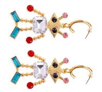 Ipetboom 1 Paire De Boucles D'Oreilles Rétro Pour Femmes En Sterling Colorées Avec Trombones Robots
