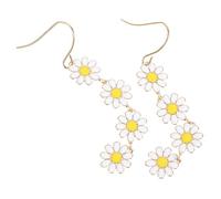 Ipetboom 1 Paire De Petites Boucles D'Oreilles Marguerite Créoles Boucles D'Oreilles Dorées Boucles D'Oreilles Tendance Pour Petites Filles Boucles D'Oreilles