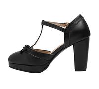 Ipetboom 1 Paire Sandales Talons Épais pour Femmes avec Nœud Élégantes et Confortables Chaussures PU et Modèle Unique et Durable Parfaites pour Look Chic et