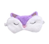 Ipetboom 1 Pc Masque Pour Les Yeux De Renard Profilé Dormir Black-out Œillères De Bureau Patchs De Sommeil Pour Enfants Gel Les Yeux Bandés Réutilisable Oeil Mignon Violet,mauve Peluche