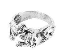 Ipetboom 1 Pièce Bague Ouverte Rétro avec Totem de Chat Accessoire de Mode pour et Amoureux