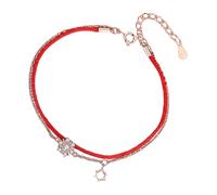 Ipetboom 1 Pièce Bracelet Snowflake Corde Rouge Élégant et Créatif pour Offrir à et Famille Design Unique Rose