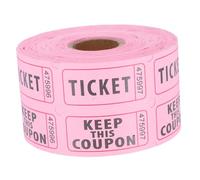 Ipetboom 1 Rouleau Billets de Tirage Au Sort Roulaux Doubles Billets de Loterie Rose pour Événements Récompenses de Classe et Activités Caritatives