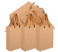 Ipetboom 10 Pièces à provisions de couleur unie en toile de jute pochette à cordon à main minis d'emballage pratiques d'emballage pour fleuriste Papier Yellow