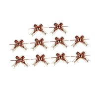 Ipetboom 10 Pièces Art Latte Mariage Noeuds Blancs pour Emballer Arcs Blancs Petites Boîtes Rubans Service Boîtes De Demoiselle d'honneur Arcs pour Paniers Fil De Neige Coffee