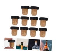 Ipetboom 10 pièces Bouchons Liège Bouchon Bouteille Liège Réutilisable Étanche Portable pour Cocktail Picnics Bar Maison