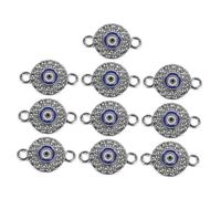 Ipetboom 10 Pièces Bracelet Oeil du Diable ornement suspendu mauvais œil bracelet à breloques mauvais œil charmes de bracelet Décor des yeux diaboliques Charmes de collier alliage