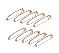 Ipetboom 10 Pièces Broche Bijoux broches et épingles pour femmes clip châle chandail broche châle épingle de sûreté épingle de sureté accessoires habillés broche en perles diamant Rose Gold